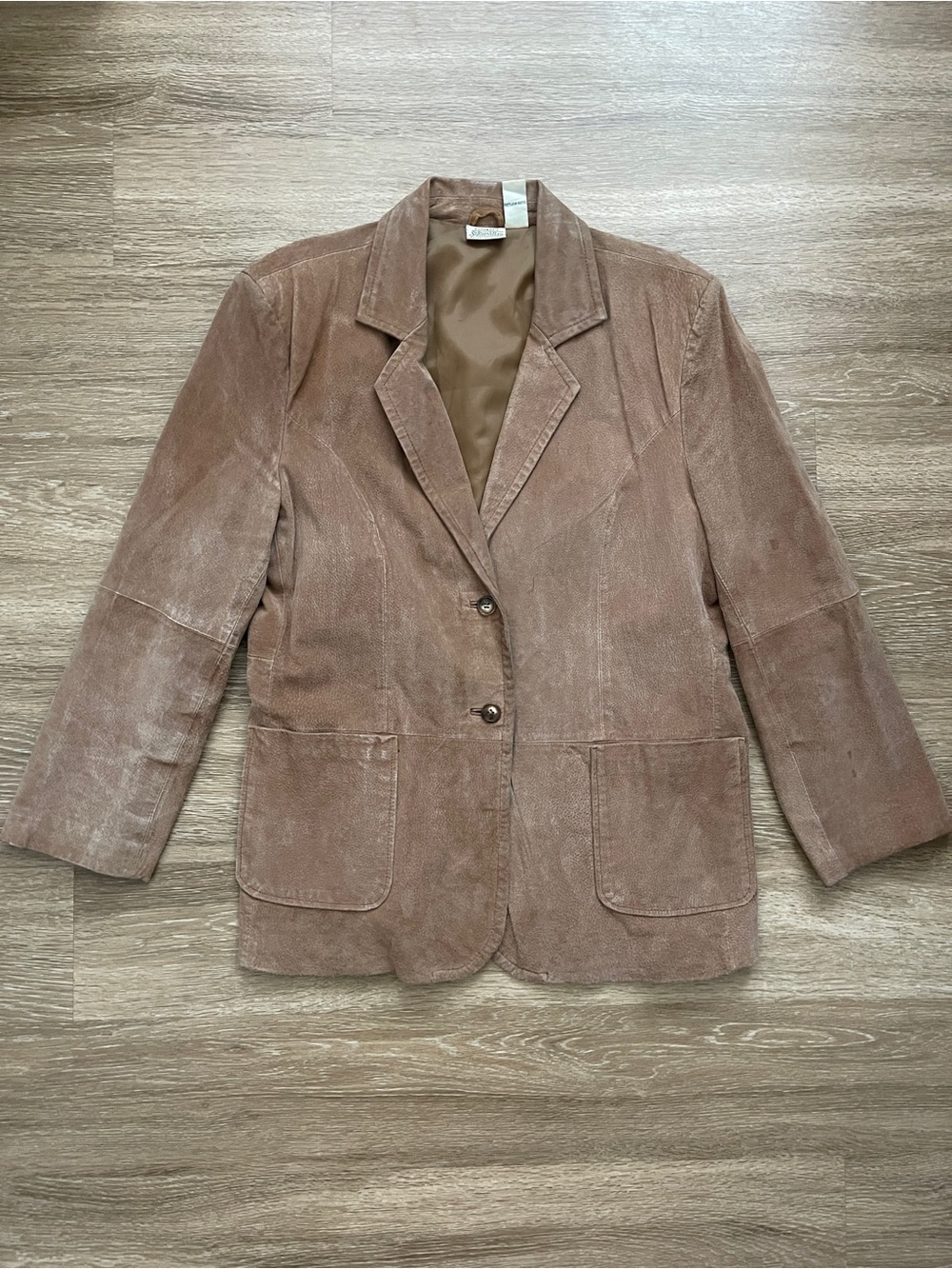 St. John's Bay Vintage Suede Leather Blazer